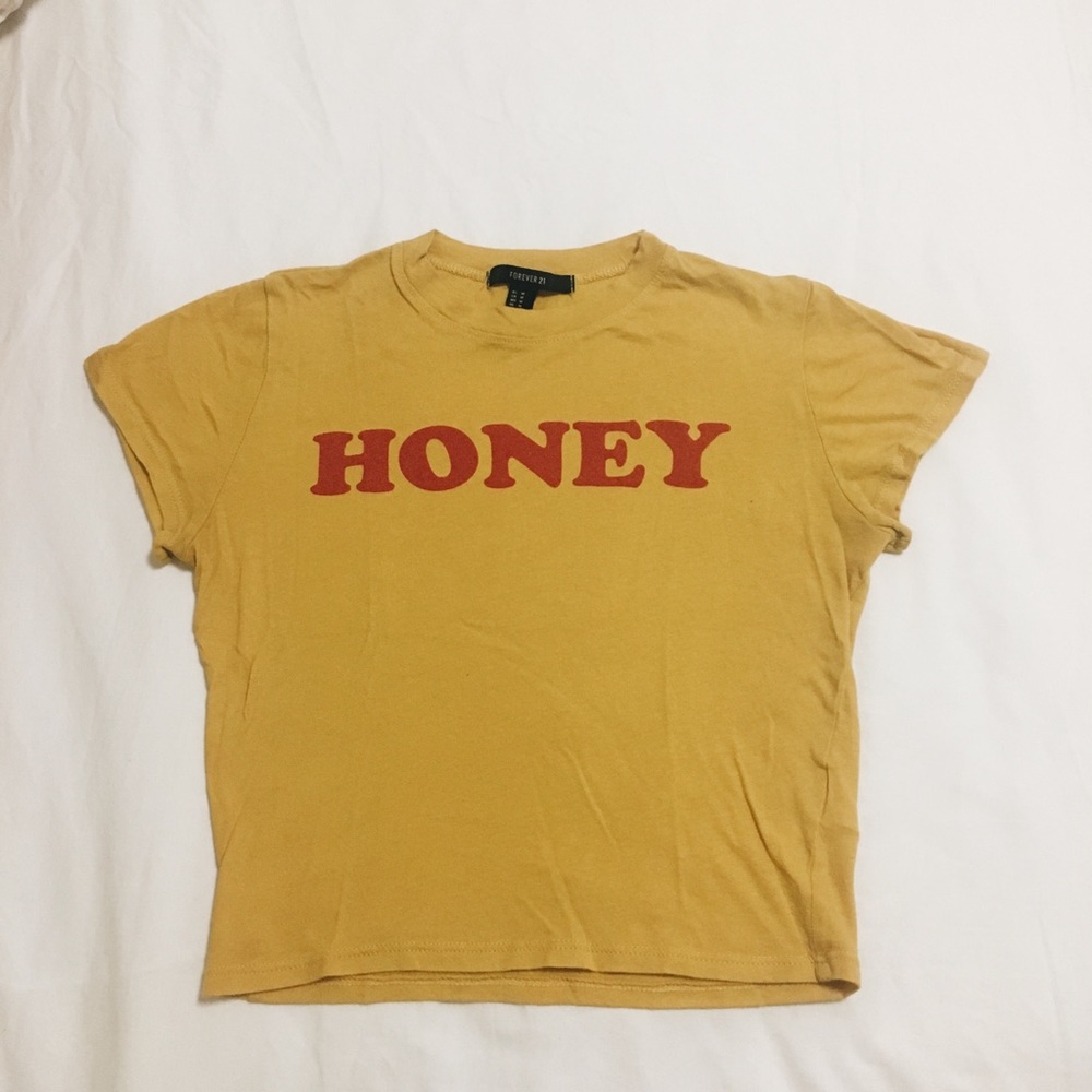 🌻Host Pick🌻 Honey graphic forever 21 crop top